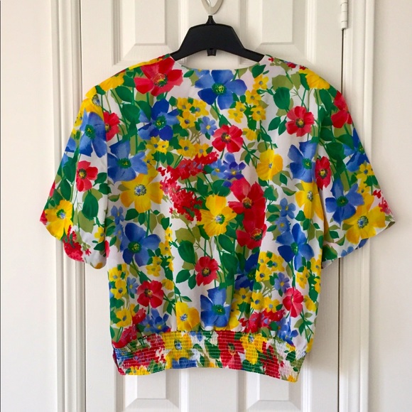 Floral Short Sleeve Blouse l Size 12 l NWOT - Picture 3 of 9